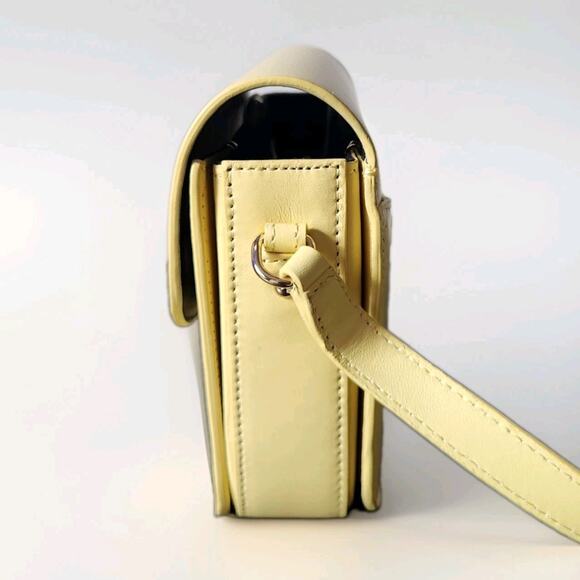 Nwt Sezane Mini Milo Classic Pastel Bag Smooth Yellow Smooth goatskin leather - Picture 4 of 10
